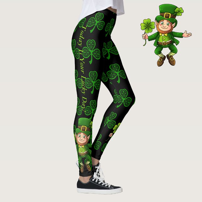 S:t Patrick-dagen Grönten i Lucky Day Shamrocks Leggings (Skapare uppladdad)
