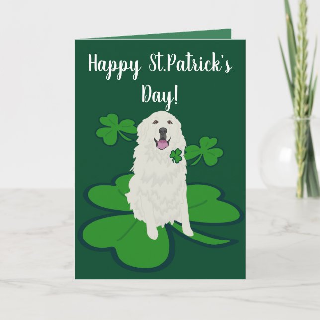 S:t Patrick-dagen Hund Mönster Kort (Framsida)
