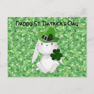 S:t Patrick-dagen med Irish Bunny, schaktbg Vykort