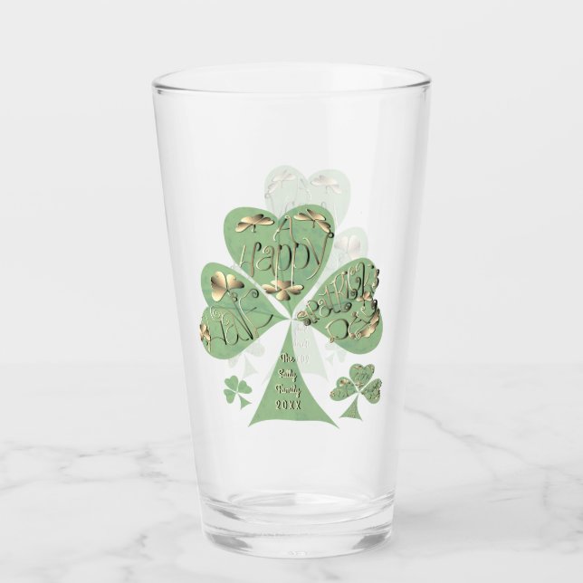 S:t Patrick-Dagen Shamrocks Glaskopp (Framsida)