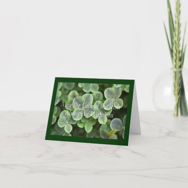 S:t Patrick-Dagen Shamrocks Kort (Framsida)