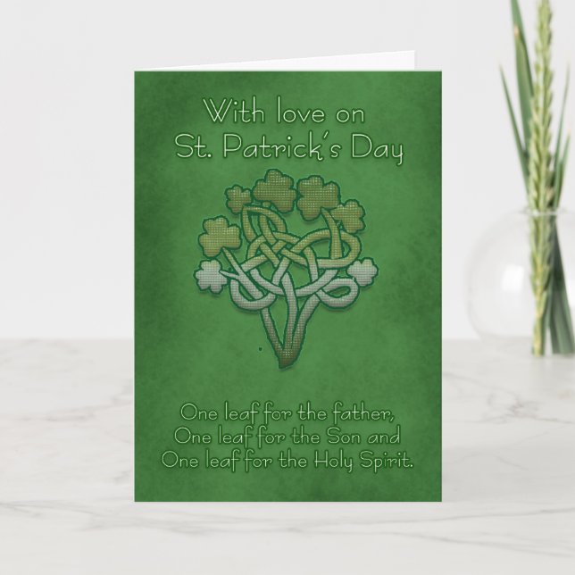 S:t Patrick-Day Cards Celtic Shamrock Kort (Framsida)
