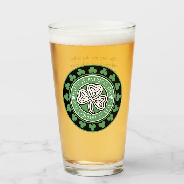 S:t Patrick Day Firande Glass Glaskopp (Framsida fylld)