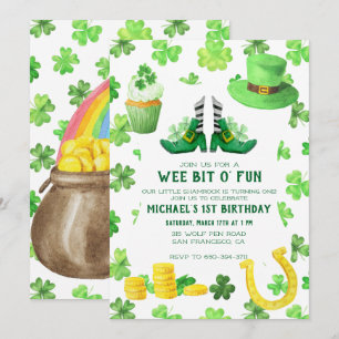S:t Patrick Day-Födelsedagsfesten Inbjudningar