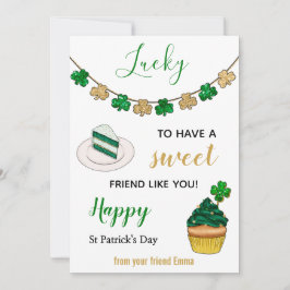 S:t Patrick day glitter hade tur att en kompis var Julkort