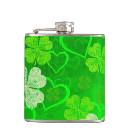 S:t Patrick Day Klöver och Hearts Fickplunta