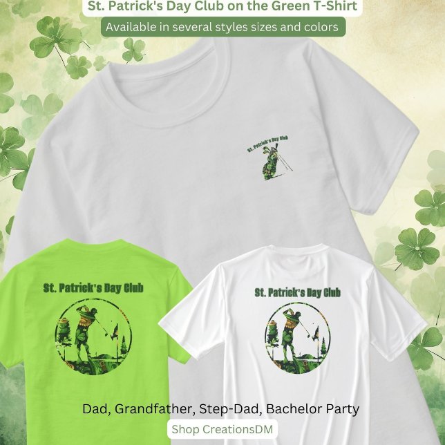 S:t Patrick Day Klubb på Grönten T-Shirt (Skapare uppladdad)