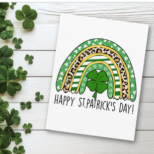 S:t Patrick Day Rainbow Grönt Vykort