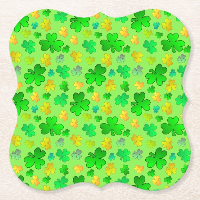 S:t Patrick Day Shamrock Papper Underlägg (Framsida)