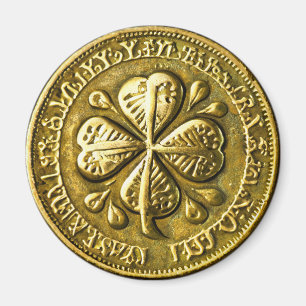 S:t Patrick Day Vintage Guld Coin Magnet