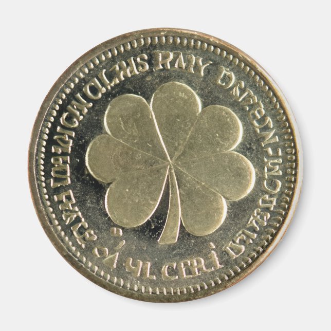 S:t Patrick Day Vintage Guld Coin Magnet (Framsidan)