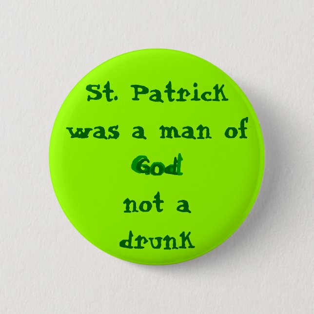 S:t Patrick Man av Gud Knapp (Framsida)