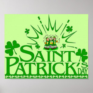 S:t Patrick Singing-Leprechaunsar Poster