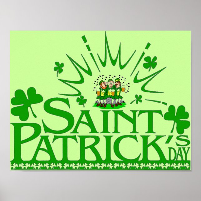 S:t Patrick Singing-Leprechaunsar Poster (Framsidan)