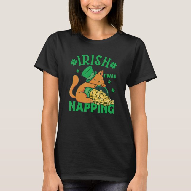 S:t Patricks Day Cat i blöjade 3 T Shirt (Framsida)