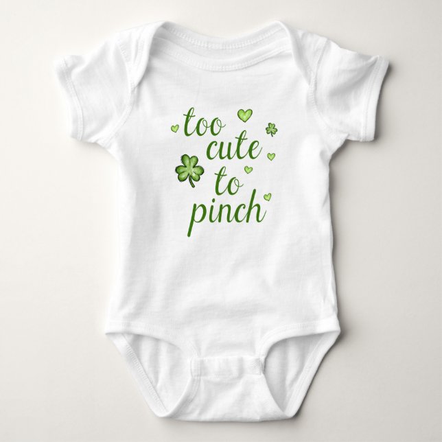 S:t Patricks Day Cute Grönt for Cute to Pinch Boys T Shirt (Framsida)
