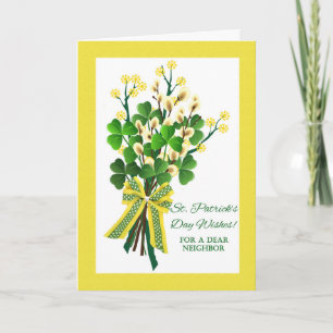 S:t Patrick's Day for granne med Shamrocks Kort