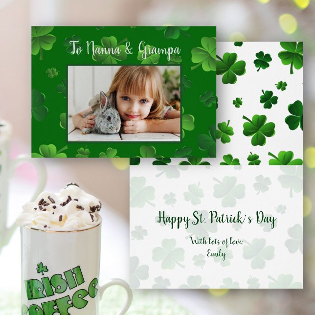 S:t Patricks Day Grandparent Photo Greeting Card OBS Kort (Skapare uppladdad)