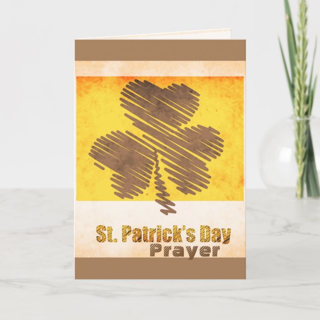 S:t Patrick's Day Irish Prayer Anpassningsbar Card Kort (Framsida)