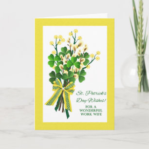 S:t Patrick's Day Shamrocks for Work-Maka Kort
