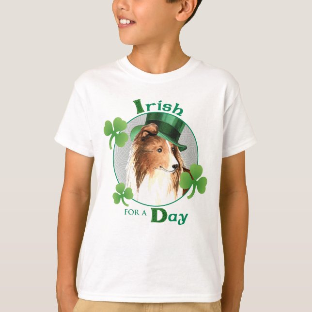S:t Patrick's Day Sheltie T Shirt (Framsida)