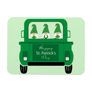 S:t Patricks Day Tomtar i Lastbil Magnet