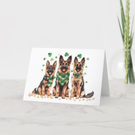 S:t Patricks Day tyska vallhundar Helgkort