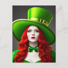 S:t Patricks Day Woman-vykort Vykort