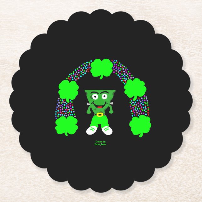 S:t Patrick's FrankenCheese Round Underlägg Papper (Framsida)