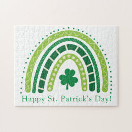 S:t Patrick's Rainbow | Lycklig Whimsical Shamrock Pussel