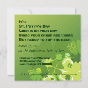 S:t Patty's Day-inbjudan Inbjudningar