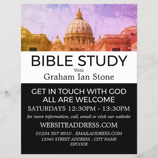 S:t Peter Basilica, Christian Bible Class Advert Reklamblad (Framsidan)