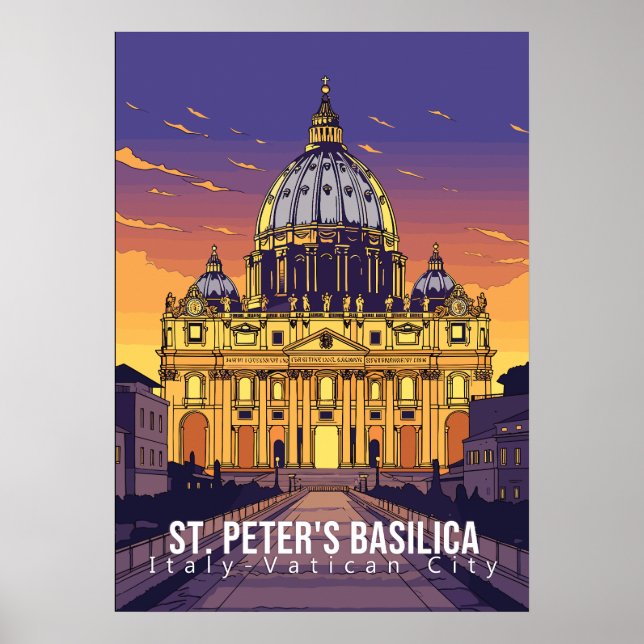 S:t Peter's Basilica, resekonsten poster (Framsidan)