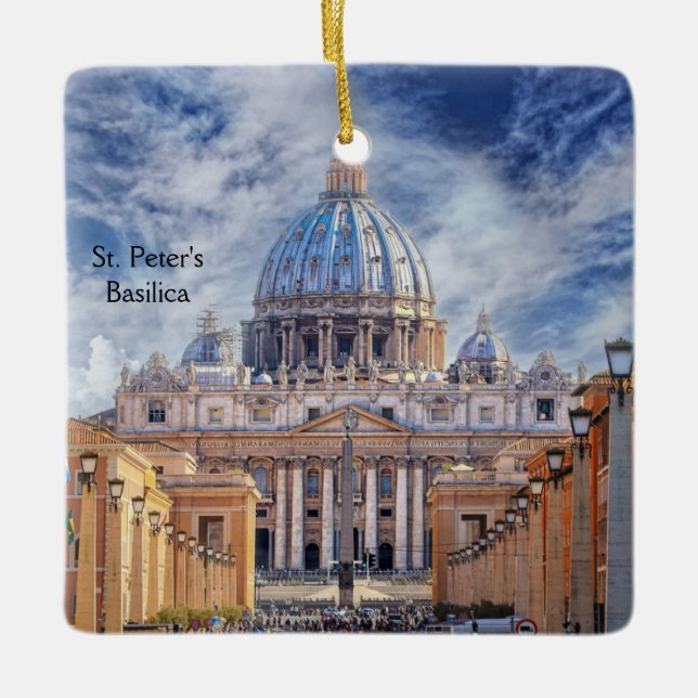 S:t Peter's Basilica, Rom, Italien Ceramic Ornamen Julgransprydnad Keramik (Framsida)