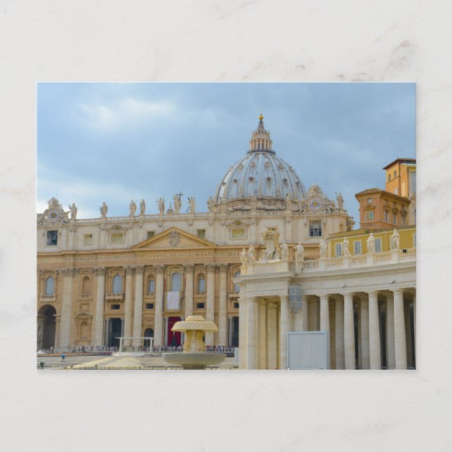 S:t Peters Basilica Vatican i Rom Italien Vykort (Framsida)