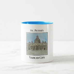 S:t Peter's Basilica, Vatikanstaten, Italien Två-Tonad Mugg