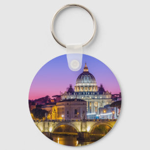 S:t Peter's Cathedral Vatican city Rom dusk Nyckelring