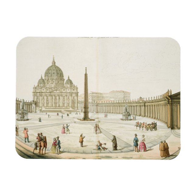 S:t Peter's i Rom med Piazza i f Magnet (Horisontell)