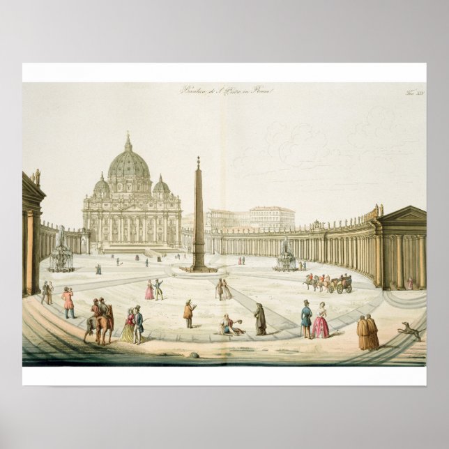 S:t Peter's i Rom med Piazza i f Poster (Framsidan)