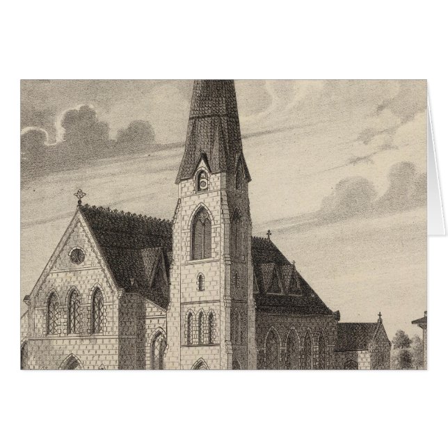 S:t Peters kyrka och hustru Hälsningskort (Framsidan Horizontal)