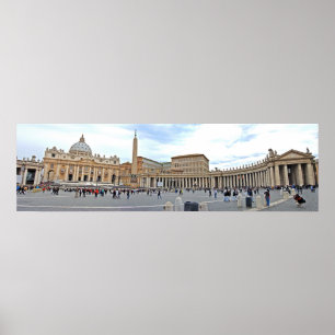 S:t Peters Square i Vatican City Panoramic Photo Poster