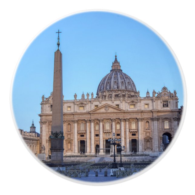 S:t Peter's Square i Vatikanstaten - Rom, Italien Knopp (Framsidan)