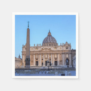 S:t Peter's Square i Vatikanstaten - Rom, Italien Pappersservett