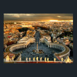 S:t Peter's Square Vatican City Poster<br><div class="desc">Vatikanens S:t Peters torg från Basilica tittar mot Rom</div>
