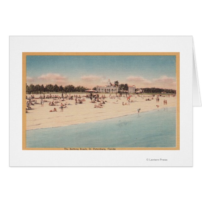 S:t Petersburg, FL - Vattentranvy av Hälsningskort (Framsidan Horizontal)