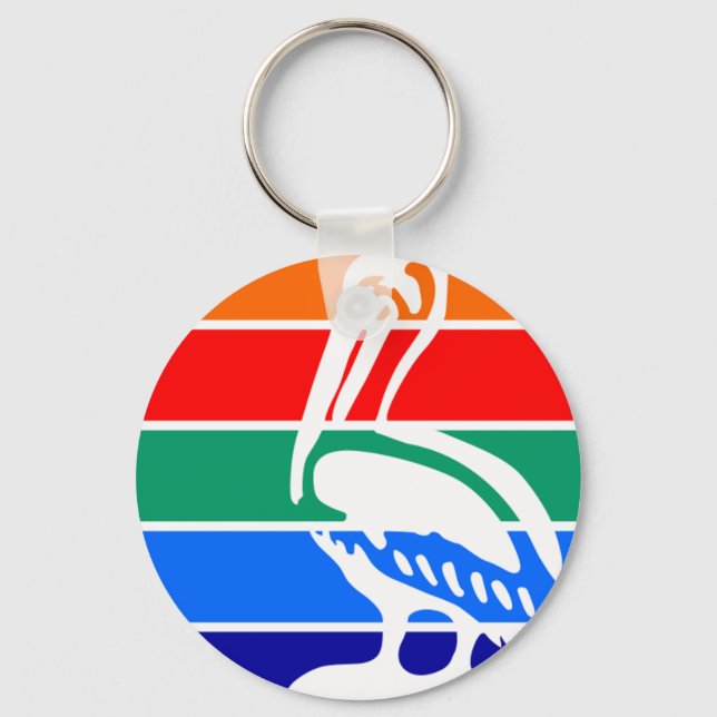 S:t Petersburg (Florida) City flagga Keychain Nyckelring (Framsida)