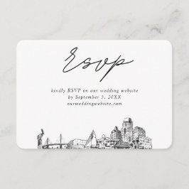 S:t Petersburgs minimalistiska OSA i Sketch Bröllo Tilläggskort