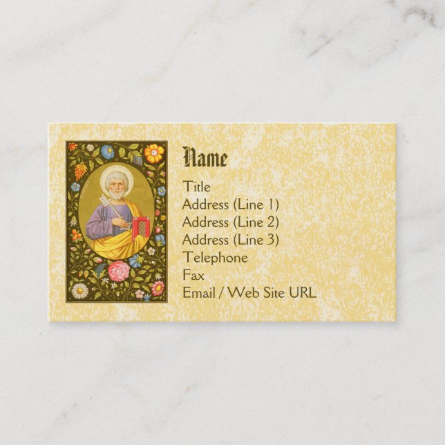 S:t Petrus Aposteln (PM 07) Standard Visitkort (Framsida)