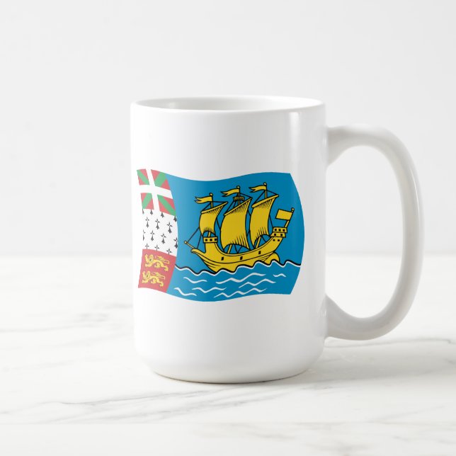 S:t Pierre och Miquelon Flagg Mugg (Höger)