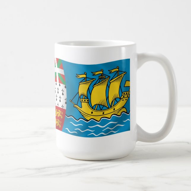S:t Pierre och Miquelon Flagg Mugg (Höger)